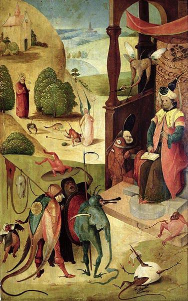Hieronymus Bosch Saint James and the magician Hermogenes. oil painting picture